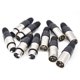 thumbnail image 5 of 10Pcs 3 Pin XLR Tipo de Soldadura Conector 5 Macho + Hembra Cable MicróFono Enchufe Audio, 5 of 5