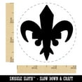 thumbnail image 2 of Fleur De Lis French Mardi Gras Solid Self-Inking Rubber Stamp Ink Stamper - Yellow Ink - Small 3/4 Inch, 2 of 7