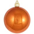 thumbnail image 2 of Christmas By Krebs 4" (100mm) Shiny Mandarin Orange [4 Pieces] Solid Commercial Grade Indoor and Outdoor Shatterproof Plastic, UV and Water Resistant Ball Ornament Decorations, 2 of 7