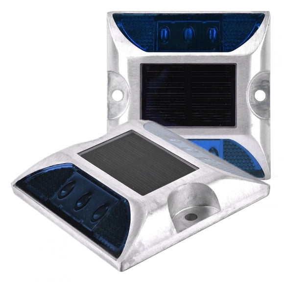 Luces de señalización de suelo con energía solar de 6 LED, impermeables, para exteriores, para caminos de entrada