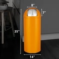 thumbnail image 2 of Senfot 65L Extra Large Stainless Steel Trash Can, Heavy Duty Kitchen Bin with Push Lid for Indoor/Outdoor Use, 2 of 7