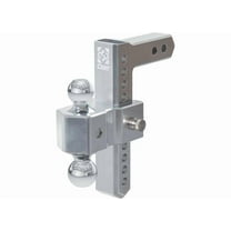 CURT 45366 AlumaLite Adjustable Aluminum Trailer Hitch with Dual Ball, 9-1/2" Drop, 10,000 lbs. GTW, 2" & 2-5/16" Balls