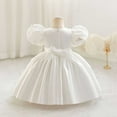 thumbnail image 5 of Miluxas Toddler Girls' Short Sleeve Tutu Party Dress Fashion Princess Dress for Girl White 18 Months, 5 of 6