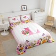 thumbnail image 4 of Erosebridal Letter Initial Bedding Twin Comforter Set,Monogrammed Personalized Down Comforter,Flower Decor,Reversible,Lightweight,2-Piece, 4 of 8