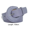 thumbnail image 6 of Women Belt Solid Color Small Holes Adjustable Wide Band Ethnic Style Waist Decoration Faux Leather Snake Texture Women Waist Strap Clothes Accessory, 6 of 7