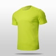 thumbnail image 2 of Men's Cotton Tshirts Casual Short Sleeve Ribbed Crewneck Shirts Oversized Basic Solid Shirts Plus Size Blouses, 2 of 6