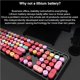 thumbnail image 3 of Teclado de juego USB inalámbrico Color mezclado tecla redonda Panel de plástico teclado de teléfono móvil tapa de llave desmontable teclado Juegos de teclado y mouse para computadora No. 4, 3 of 6