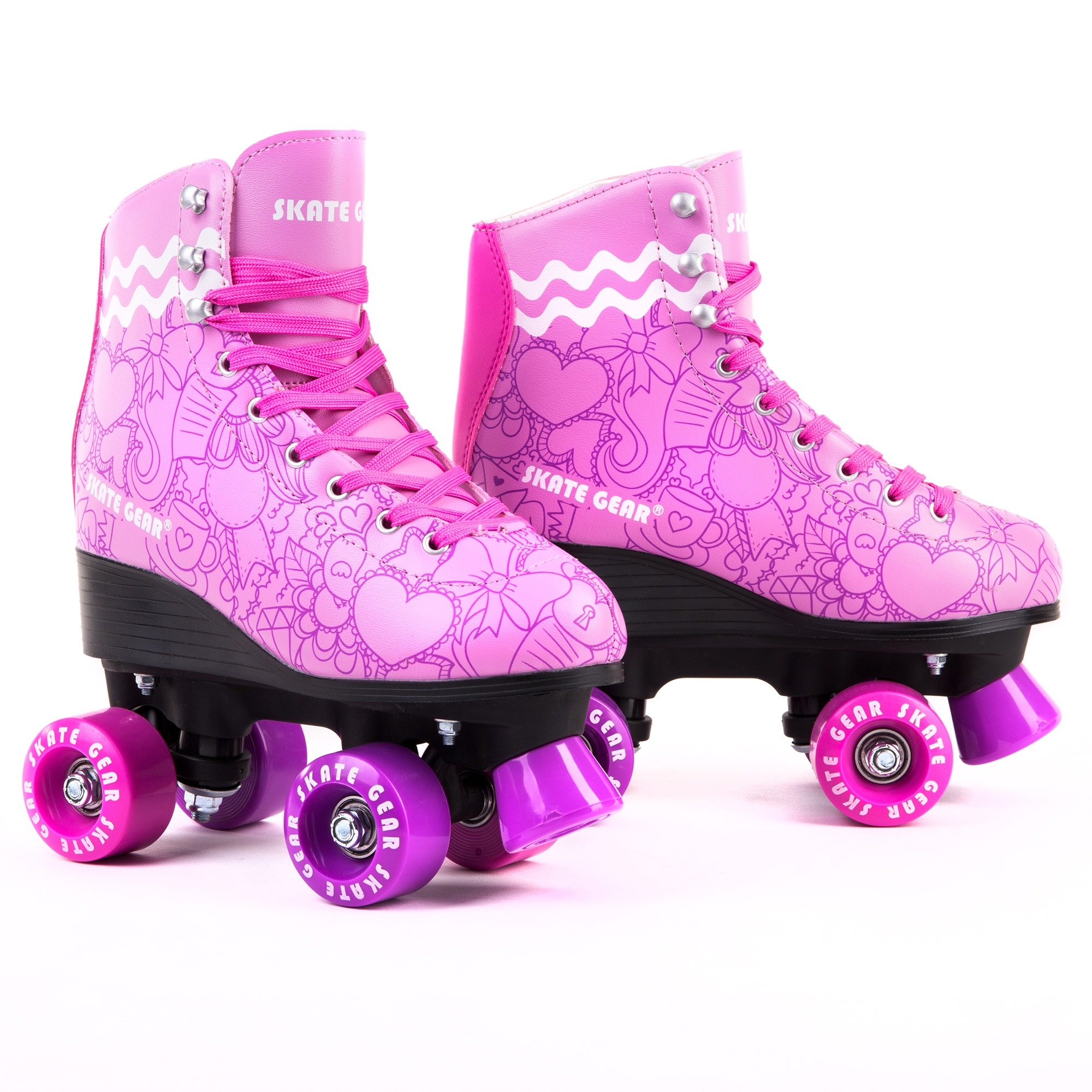 Shells Adults & Kids Cal 7 Roller Skates for Indoor & Outdoor Skating Ankle Support Frame Faux