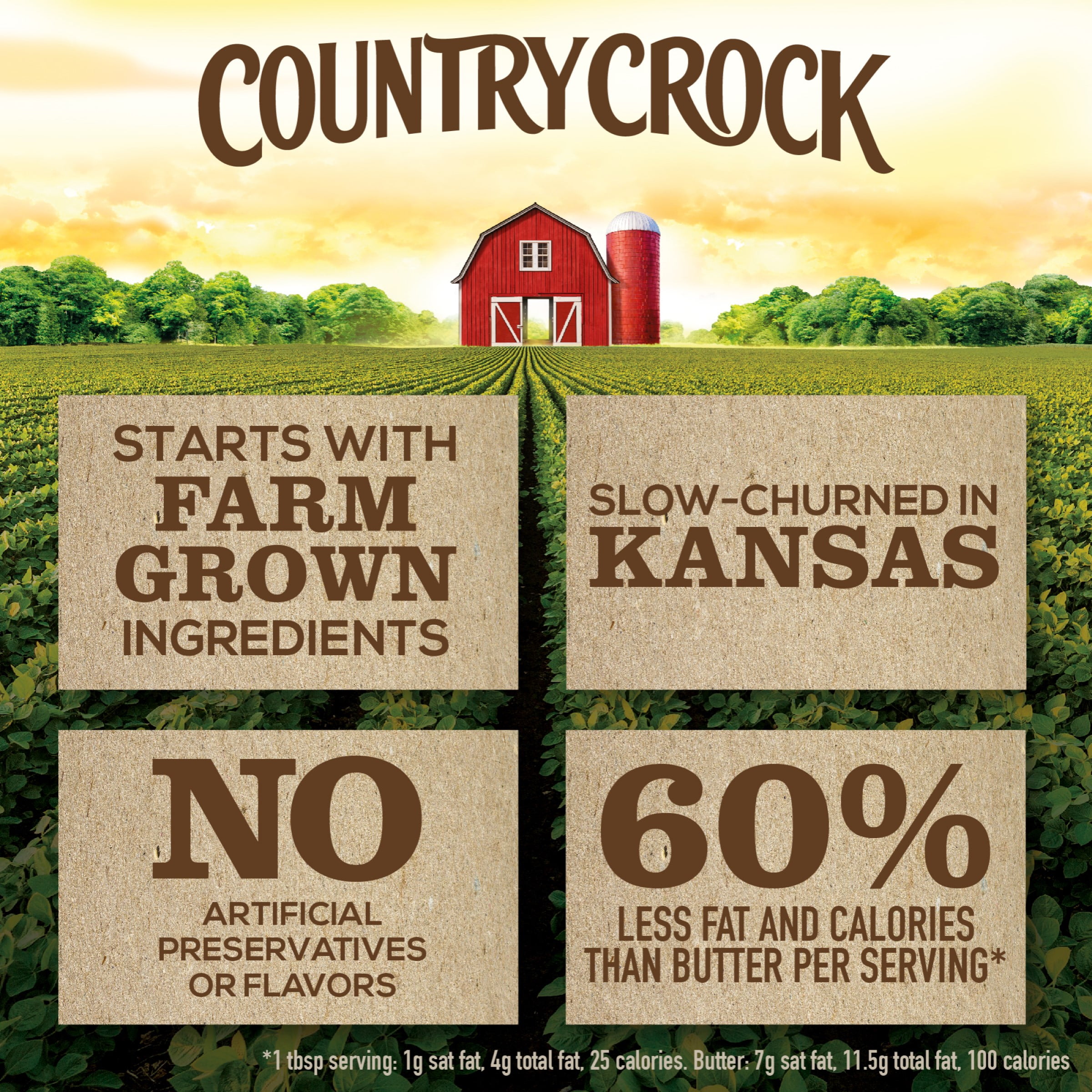 Country Crock Light Buttery Spread, 15 oz Tub