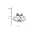 thumbnail image 4 of Gem & Harmony Heart & Bow Ribbon Ring with Diamond Accent in Sterling Silver for Women, 4 of 5