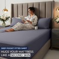 thumbnail image 4 of Utopia Bedding Extra Deep Pocket California King Fitted Sheet, Fits up to 21 Inch Mattress - Hotel Luxury, Soft, Breathable and Comfy - Shrinkage and Fade Resistant - Easy Care Grey, 4 of 5