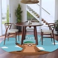 thumbnail image 4 of Happy Groundhog Day 6ft Round Rugs, Cartoon Ground Hog Hole Blue Sky Country Washable Non-Slip Area Rugs for Living Room Bedroom Kitchen, Low Pile Dining Room Kicthen Circle Carpet, Indoor Floor Rug, 4 of 9