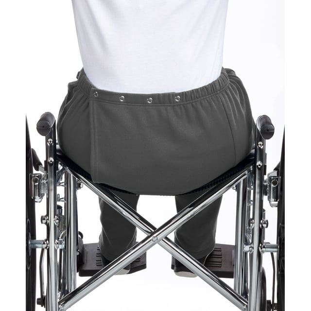 Silvert's Pantalon de Fauteuil Roulant en Molleton à Dos Ouvert Adaptatif pour Femmes, Gris, G