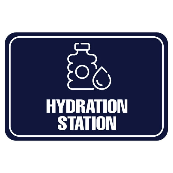 Classic Framed Plus Hydration Station Door or Wall Sign | Business & Public Signage - Medium