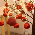 thumbnail image 2 of Paquete de 93 bolas navideñas CHAO de plástico resistente para decoración interior y exterior, 2 of 4