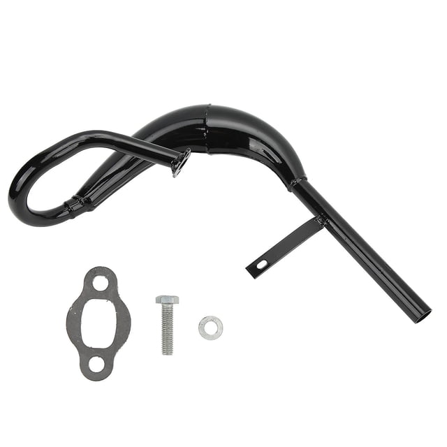Silencieux d'échappement Fat Belly en fonte noire pour moteurs 2 temps 49\xa0cc, 60\xa0cc, 66\xa0cc, 80\xa0cc, vélos motorisés