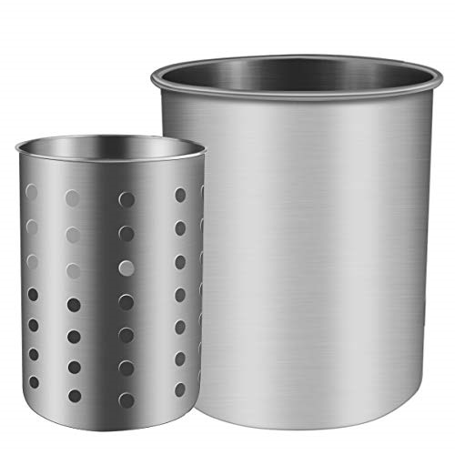 Utensil Holder, Stainless Steel Kitchen Cooking Utensil Holder for