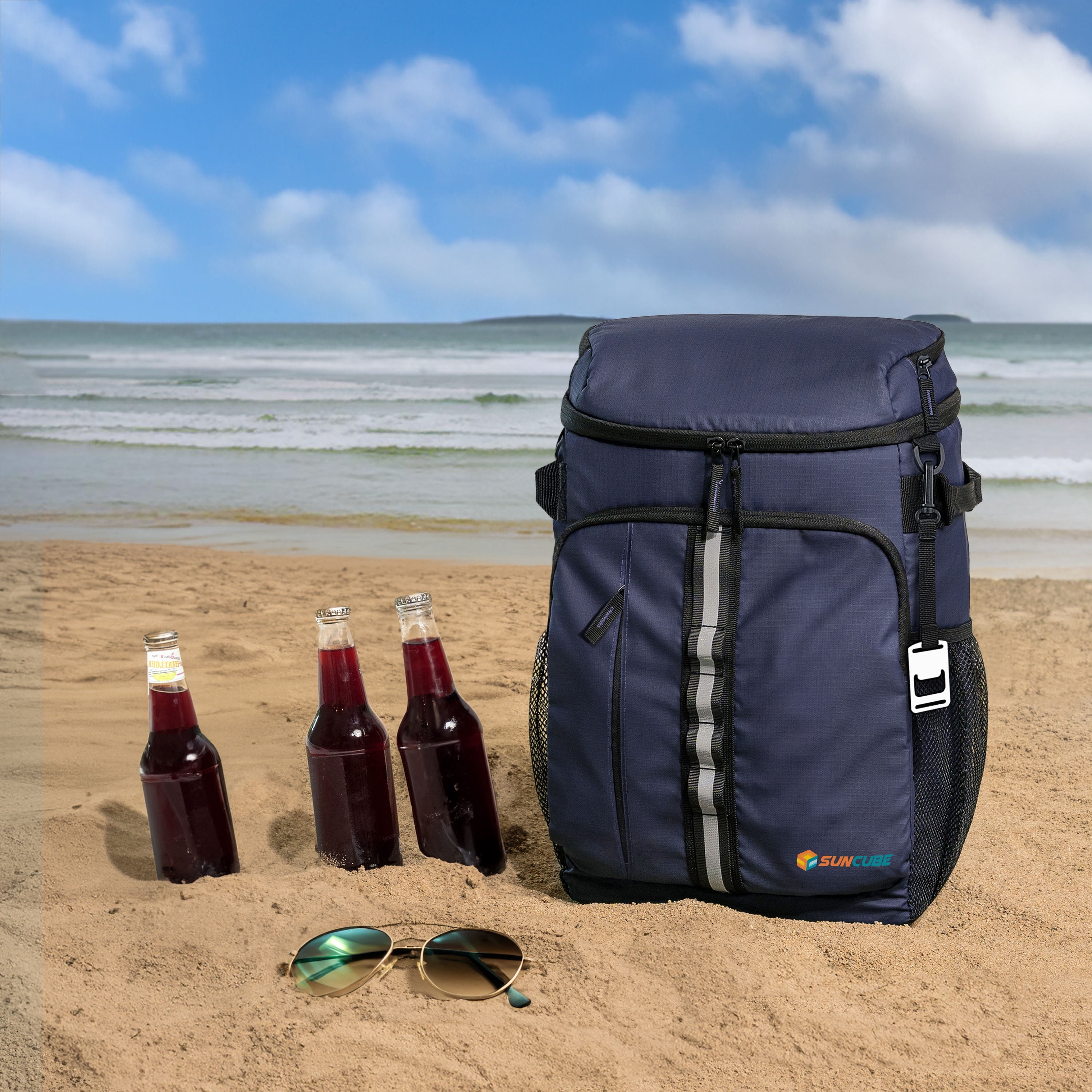 Zaino refrigerante impermeabile da 33 litri con buon isolamento Borsa termica Zaino Borsa termica Zaino Zaino da picnic per campeggio ed escursionismo (nero