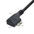 thumbnail image 4 of YISITIAN Micro USB 3.0 Cable USB 3.0 Male to Micro B Male 90 Degree Right Angled Data Transfer Extension Cable with Mount Panel Screws 3.0M CJ919-29690, 4 of 9