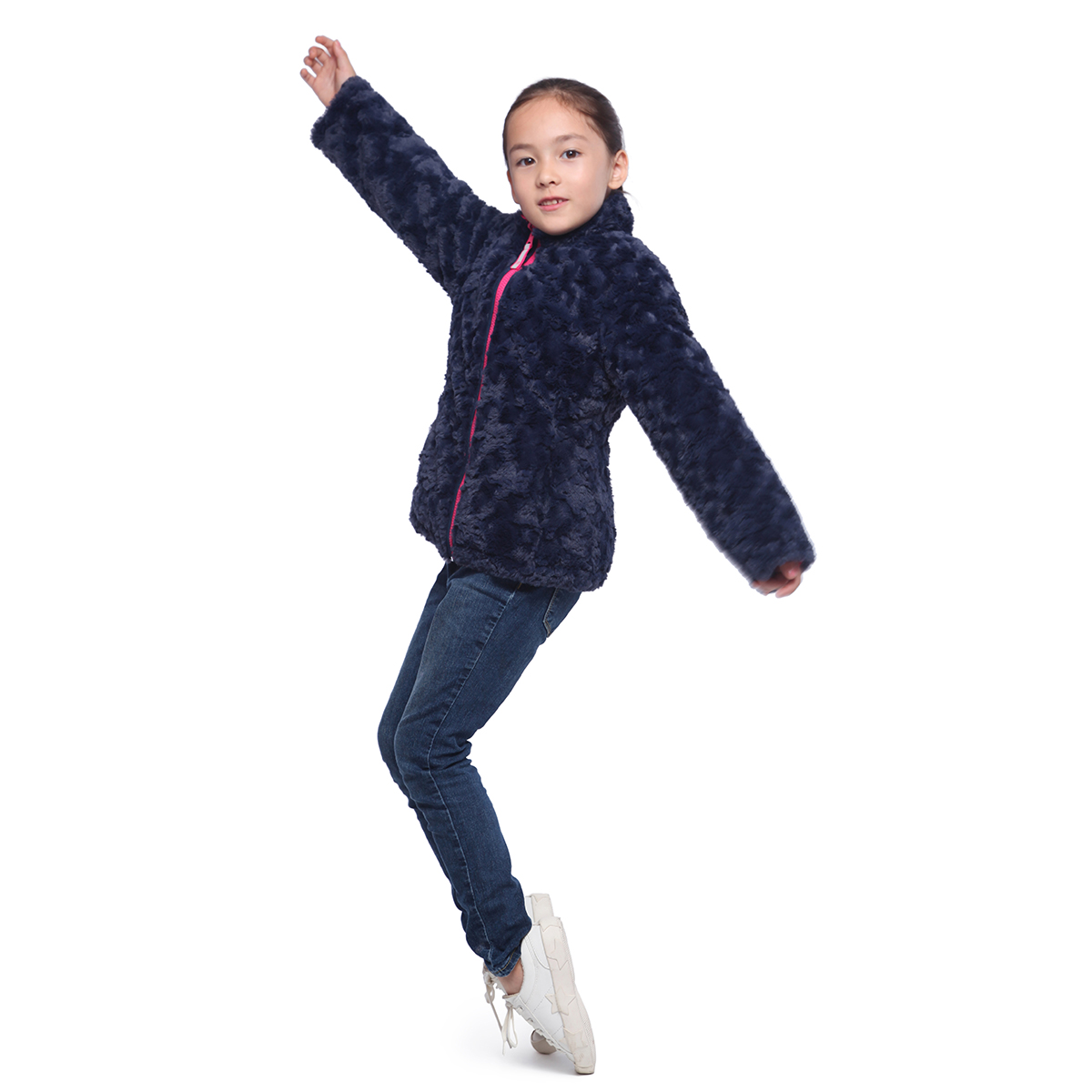 Rokka&Rolla Girls' Reversible Sherpa Fleece Jacket Puffer Coat, Sizes 4-18 - image 3 of 9