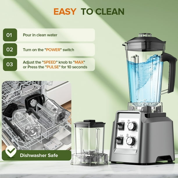 Blender for Smoothies, 2-in-1 Blender & Grinder Combo, Smoothie