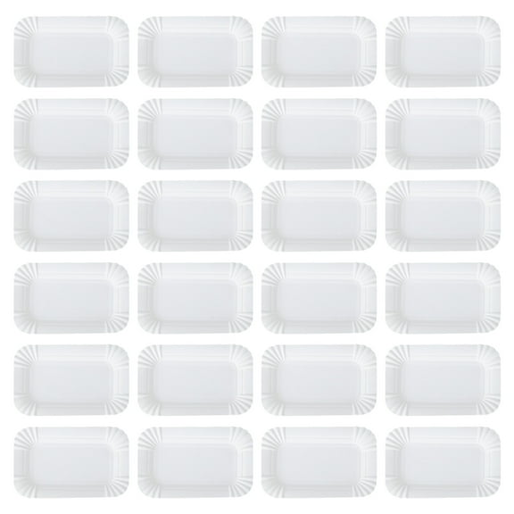 FRCOLOR 100Pcs Disposable Party Cake Paper Plates White Environmentally Friendly Material