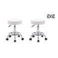 thumbnail image 3 of SET 2 Bancos Giratorios con Ruedas color Blanco | Asiento Móvil Moderno Multiusos, 3 of 5