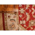 thumbnail image 4 of Rugsotic Carpets Hand Tufted Wool 8'x8' Octagon Area Rug Oriental Red Beige K00106, 4 of 6