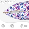thumbnail image 3 of KLL crystal Skull record lips Decorative Throw Pillow Covers Velvet Soft for Couch Sofa Bedroom Living Room Outdoor (No pillow core)- 16"x16", 3 of 5