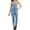 Blue - brightblue, variant on Womens Belted Denim Overall Jumpsuit, Blue, Juniors, X-Small