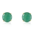 thumbnail image 2 of Galaxy Gold 14K Yellow Gold 3.3 Carat Natural Emeralds Stud Earrings - May Birthstone - Hope - Fine Jewelry for Women, 2 of 3