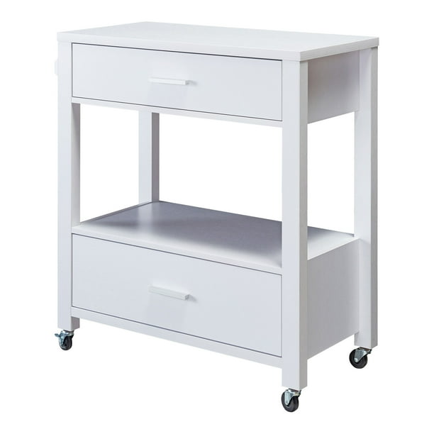 Furniture Of America Gull Multi Storage Kitchen Cart White Walmart Com Walmart Com