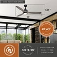 thumbnail image 4 of Vaxcel Curtiss 52-in. Black Contemporary Indoor Outdoor Propeller Ceiling Fan with Wood Blades, Integrated LED Light Kit and Remote, 4 of 9