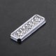 thumbnail image 1 of Emblema Insignia de Rhinestone 3D Perfecl Color Plata 3x1cm, 1 of 8