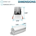 thumbnail image 4 of Luxrite 1 Inch LED Recessed Canless Regressed Light with J-Box, 9W, 5CCT, 800LM, Dimmable Spotlight, IC Rated ETL 4 Pack, 4 of 7