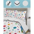 thumbnail image 4 of Colorful Polka Dot Twin XL Size Down Alternative Comforter, Lightweight Comforter Quilt Bedding Set with Pillow Shams Rainbow Color Polka Dots Abstract All Seasons Bed Comforter Duvet Insert 68"x98", 4 of 7