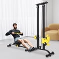 thumbnail image 5 of Black Multifunctional Power Rack - 220lbs Capacity Home Gym Stand w/1.85" Thick PU Cushion for Strength Training, 5 of 18