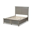 thumbnail image 5 of Baxton Studio Indira Transitional Gray Finished Wood Queen Size Bed, 5 of 10
