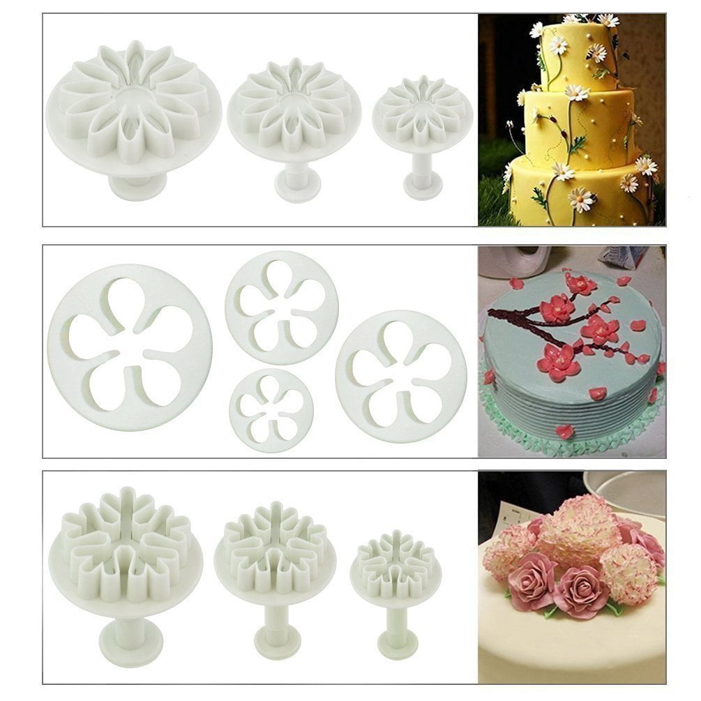 Cake Mold Fondant Biscuit Cookie Plunger Cutters Sugar Craft Decorating Tools 