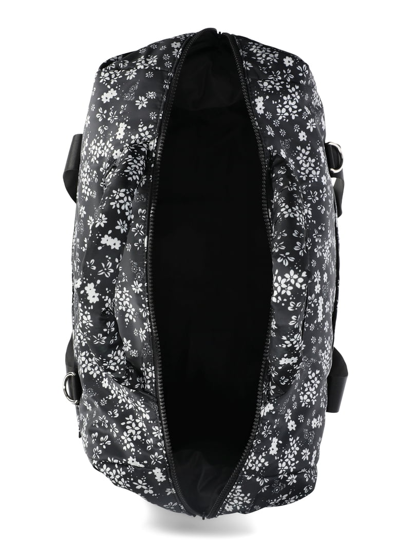 No Boundaries Women's Weekender Bag, Black Floral - Walmart.com