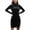 Black, variant on OBEEII Velvet Dress for Women Long Sleeve Turtleneck Bodycon Dresses Black Ruched Velvet Mini Dress Curvy Cocktail Dresses