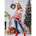 thumbnail image 5 of Ugly Christmas Sweaters for Women Cute Fuzzy Funny Wintertime and Holiday Parties Knitted Pullover Sweater Red XL, 5 of 10