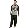 thumbnail image 6 of Harry Potter Mens' 2-Piece Hogwarts Plaid Raglan Long-Sleeve Pajama Pant Set - Gryffindor Slytherin Hufflepuff Ravenclaw, 6 of 6
