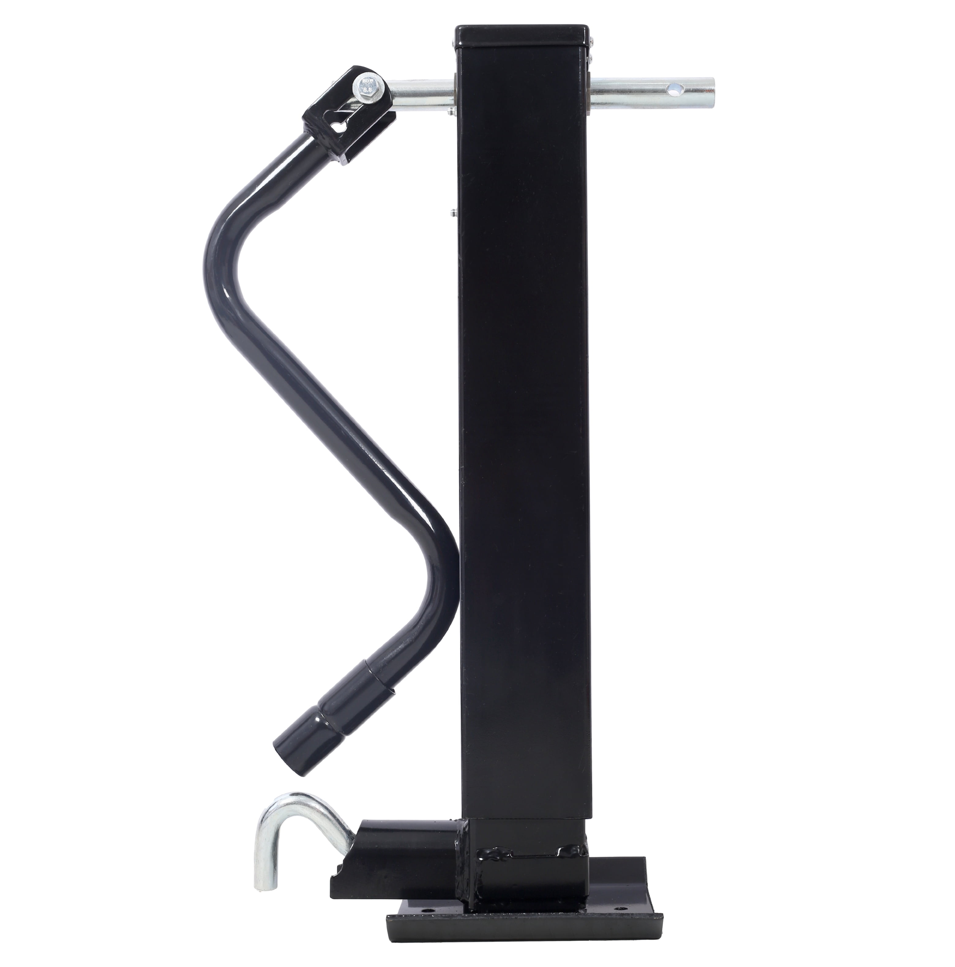 Weld On Trailer Jack, 12,000 lbs. Capacity, Sidewind Crank, No Mount Square Jack Tube,26 Inch Travel, Heavy-Duty Square Tube