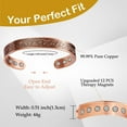 thumbnail image 4 of Wollet Pure Copper Magnetic Bracelet for Men with 12X Magnets, Adjustable Cuff Bangle,Set of 2, 4 of 7