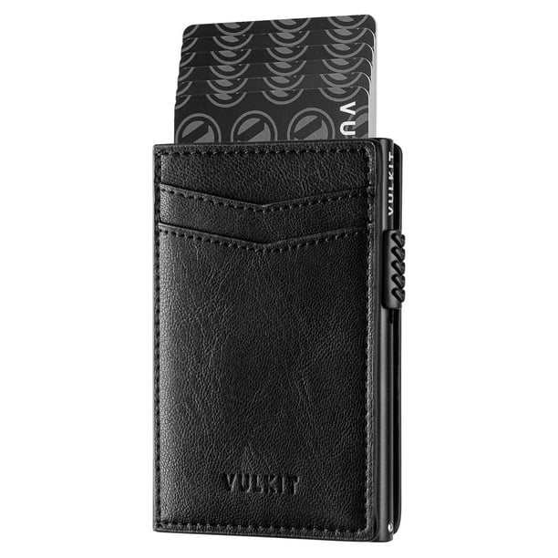 Tarjetero plegable VULKIT Slim Wallet con bloqueo RFID para hombre