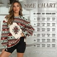 thumbnail image 7 of Yuyamidu Tribal Aztec Horse Casual Crew Neck Sweatshirt Soft Comfy Long Sleeve Pullover Oversized Tops with Pockets Women's Novelty Sweatshirts Hoodie Cycling Volleyball Jogging Clothes S-3XL, 7 of 7