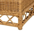 thumbnail image 5 of Natural Rattan Pet Bed with Scalloped Edge, Removable Soft Foam Cushion, Openwork Stable Base, Breathable Handwoven Raised Pet Sofa Bed for Small Dogs and Cats Indoor Use, 5 of 6