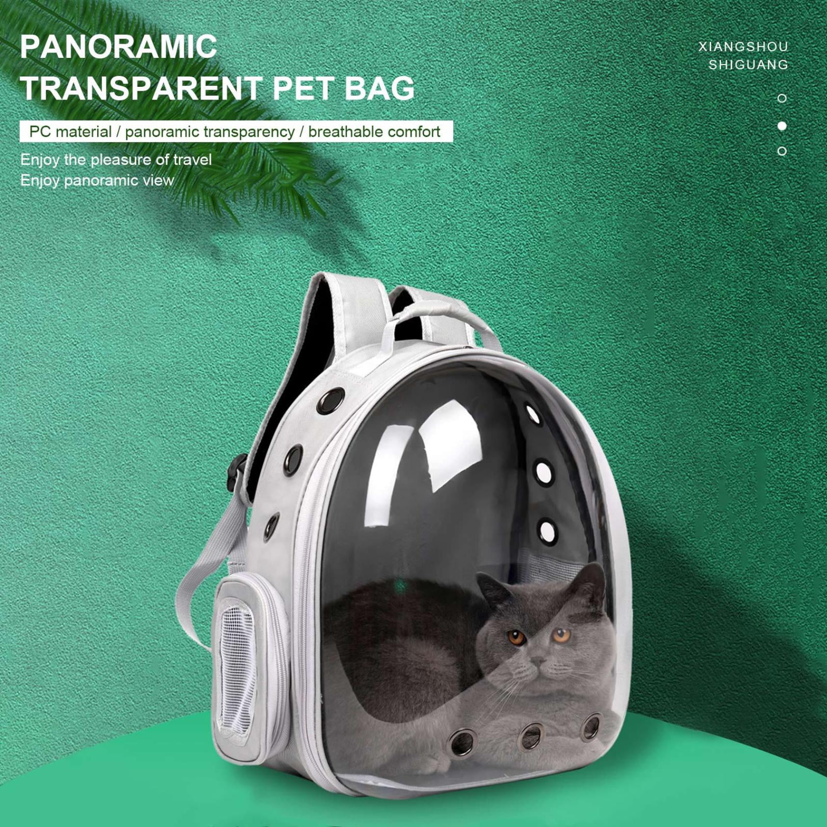 Cat Backpack Carrier, Pet Cat Carrier with Ventilated Design for Carrying Puppy Cats, Pet Carrier Back Pack Bag Space Capsule for Traveling/Hiking/Camping/Outdoors, Pet Carrier Airline Approved