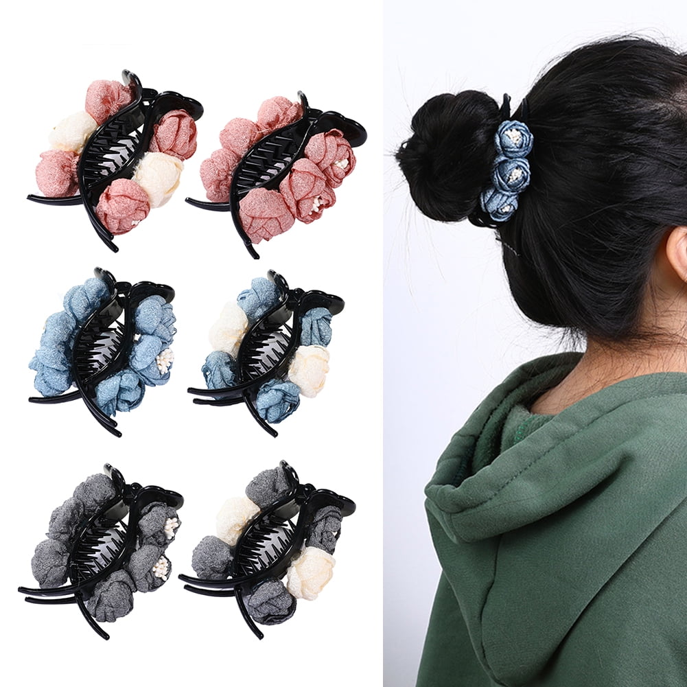 1PC Women Large Acrylic Hair Claw Fashion Print Hair Clip Hair Accessories 